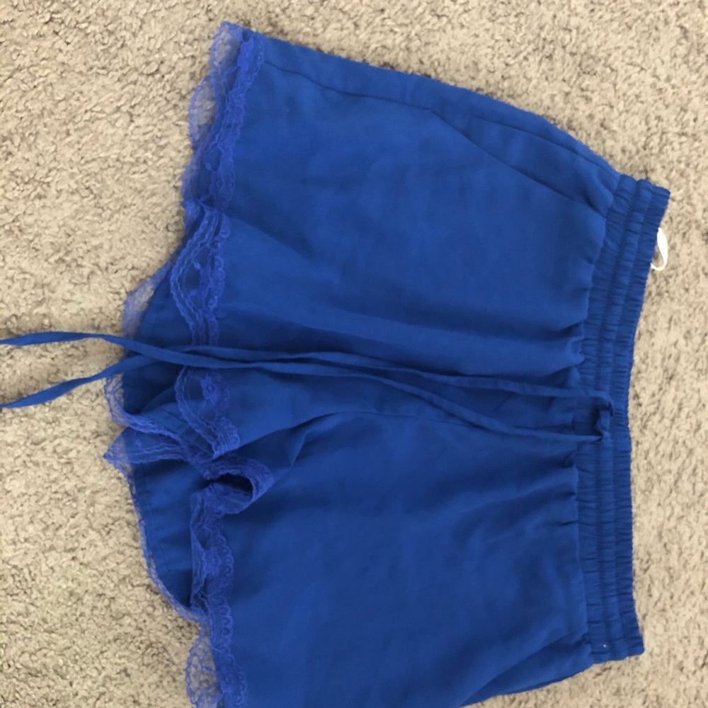 blue lingerie shorts